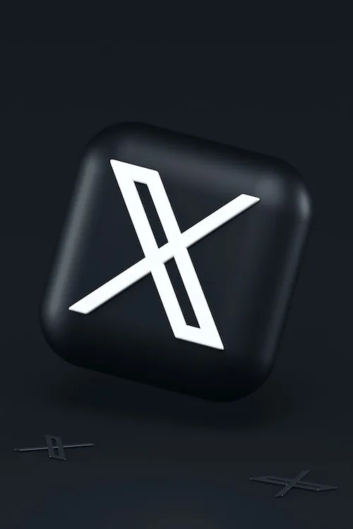 This image depicts a black background with the X logo.