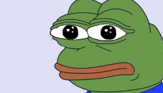 A cartoonish green frog with a mischievous grin, representing the Groypers, a far-right internet movement known for its use of memes and controversial rhetoric. The frog is often associated with alt-right ideologies.