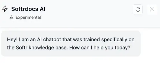 Softr trained AI chat tool to query for specific things